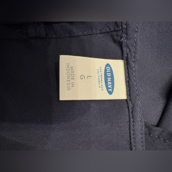 Old Navy Navy Blue Rayon Tank Top with Button Back Slit EUC | Size L - Picture 9 of 12